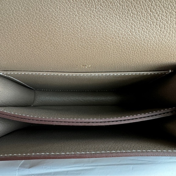SOLD HERMES Taupe Evercolor leather Mini Roulis 18 Shoulder Bag - Picture 4 of 9